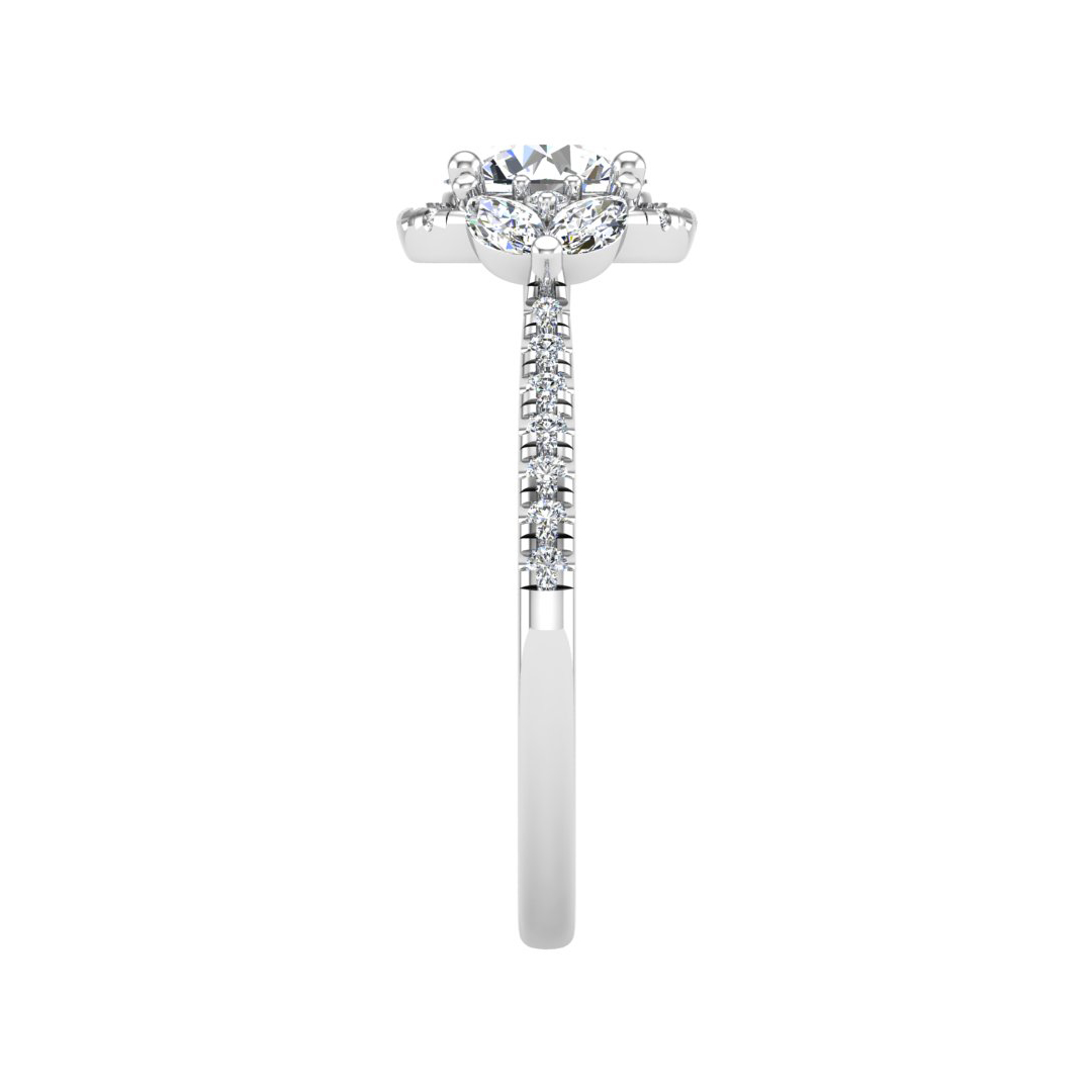 Dahlia Halo Engagement Ring